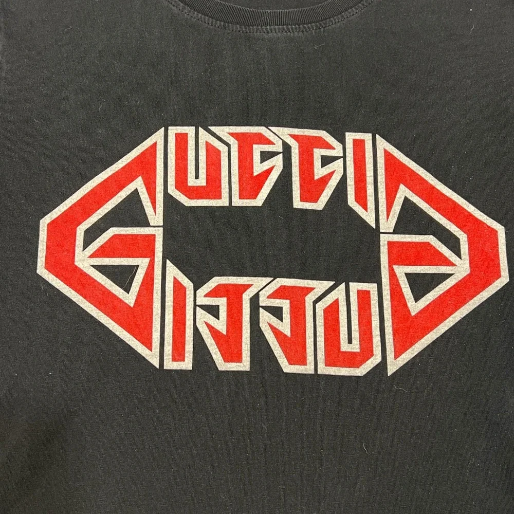 Gucci Mens‎ Black Cotton Graphic Metal Logo T-Shirt Made in Italy Size S *READ